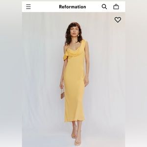 Reformation Reya Dress in Sunshine